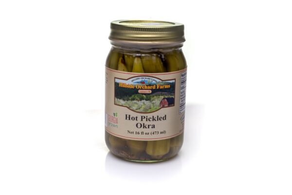 Hot Pickled Okra - 16 oz