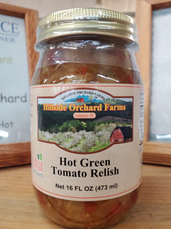 Hot Green Tomato Relish - 16 oz