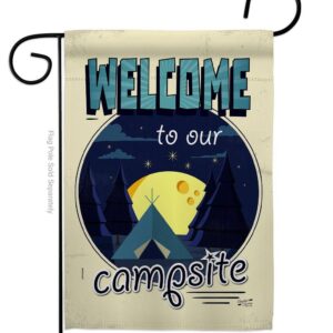 Two Group Flag Co - Welcome Campsite Outdoor Camping Decor Flag