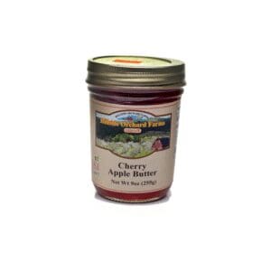 Jar of cherry apple butter